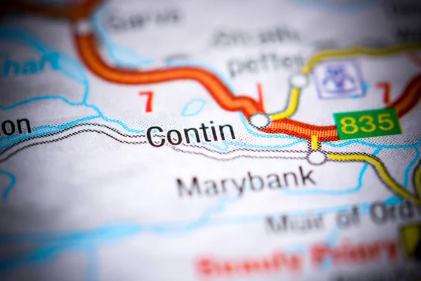 Contin. Regno Unito su una mappa — Foto Stock