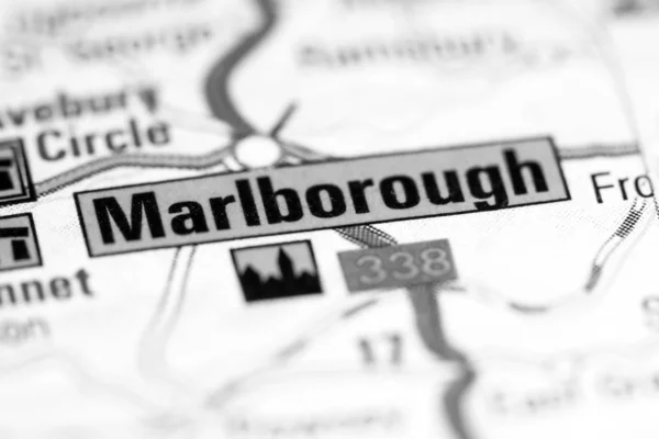Μάρλμπορο. Ηνωμένο Βασίλειο σε χάρτη — Φωτογραφία Αρχείου