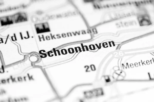 Schoonhoven. Países Bajos en un mapa — Foto de Stock
