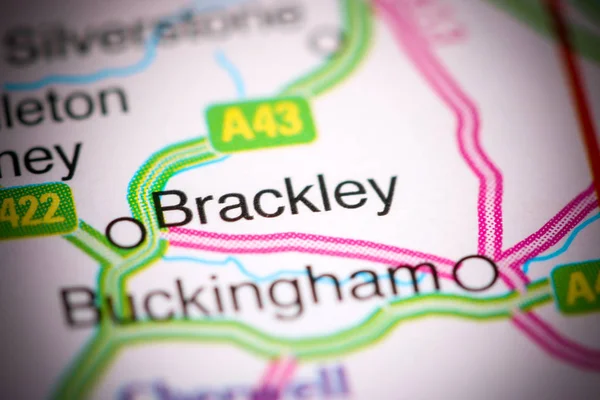 Brackley. Reino Unido sobre um mapa — Fotografia de Stock