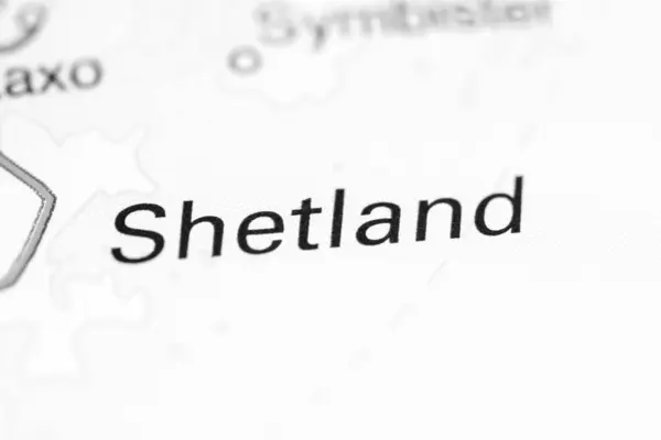 Shetland. Regno Unito su una mappa — Foto Stock