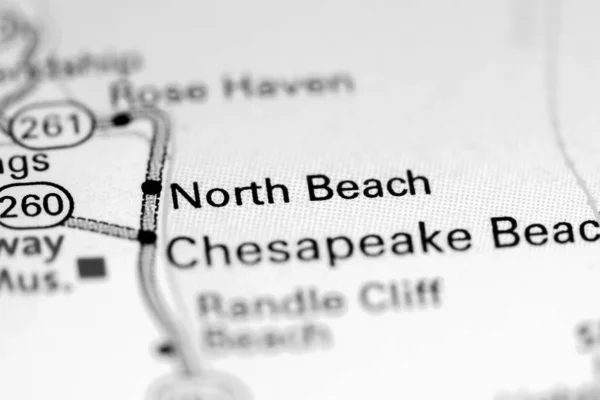 Βόρεια παραλία. Μέριλαντ. Usa σε ένα χάρτη — Φωτογραφία Αρχείου