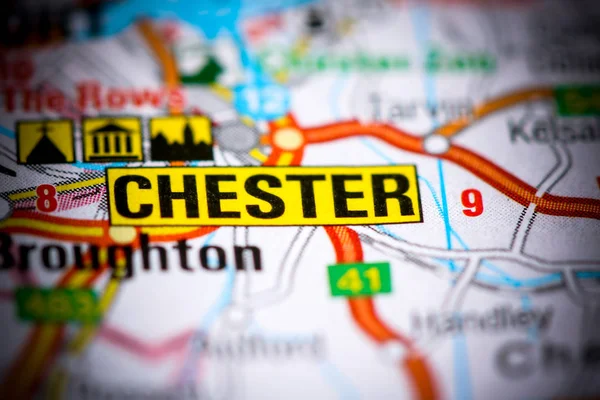 Chester. United Kingdom on a map — 스톡 사진