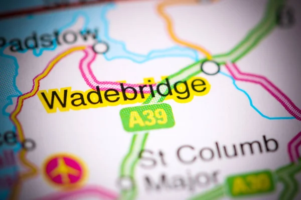 Wadebridge. Reino Unido sobre um mapa — Fotografia de Stock