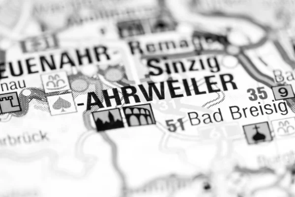 Ahrweiler. Germany on a map — 스톡 사진