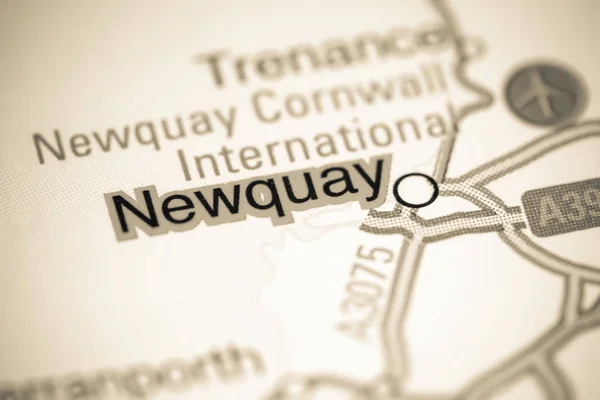 Newquay. United Kingdom on a map — 스톡 사진