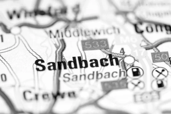 Sandbach. United Kingdom on a map — 스톡 사진