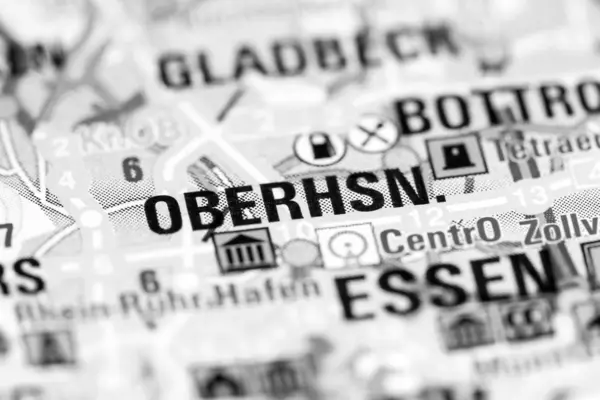 Oberhsn. Germany on a map — 스톡 사진