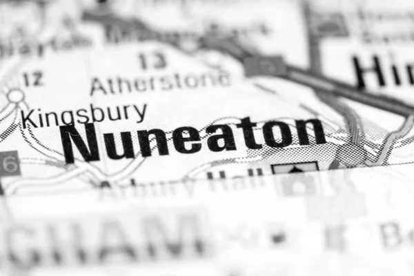 Nuneaton. Regno Unito su una mappa — Foto Stock