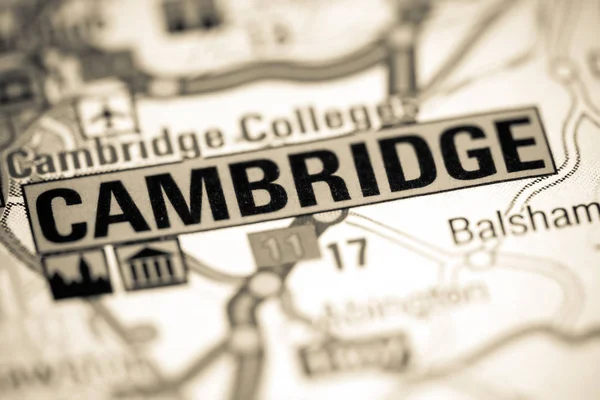 Cambridge. Reino Unido en un mapa —  Fotos de Stock