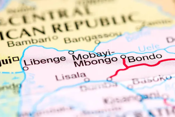 Mobayi-Mbongo. África en un mapa — Foto de Stock
