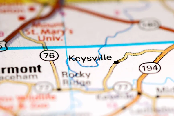 Keysville. Maryland. USA on a map — Stok fotoğraf