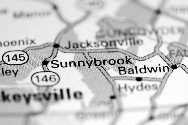 Sunnybrook. Maryland. USA on a map — Stok fotoğraf