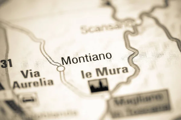 Montiano. Italie sur une carte — Photo