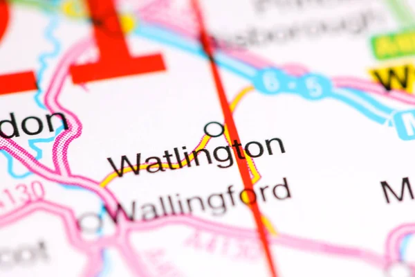 Watlington. Wielka Brytania na mapie — Zdjęcie stockowe
