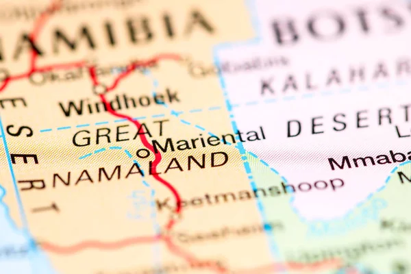 Mariental. Africa on a map — 스톡 사진