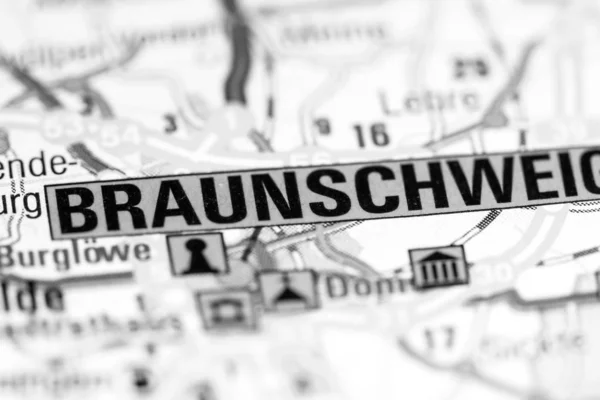 Braunschweig. Germania su una mappa — Foto Stock