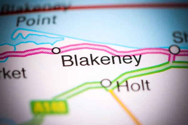 ブラケニー地図上のイギリス — ストック写真