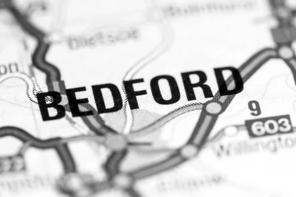 ベドフォード地図上のイギリス — ストック写真