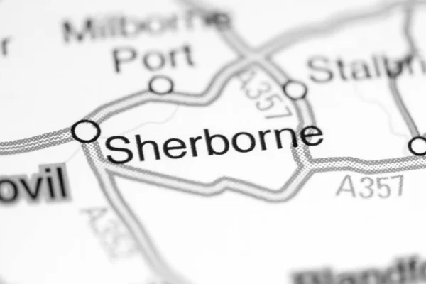 シャーボーン地図上のイギリス — ストック写真