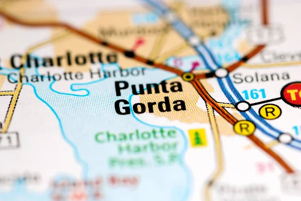 Punta Gorda. Florida. EEUU en un mapa — Foto de Stock