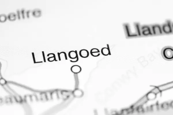 ラングドーだ地図上のイギリス — ストック写真