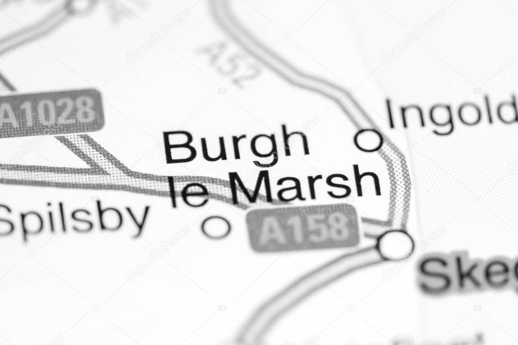 Burgh le Marsh. United Kingdom on a map