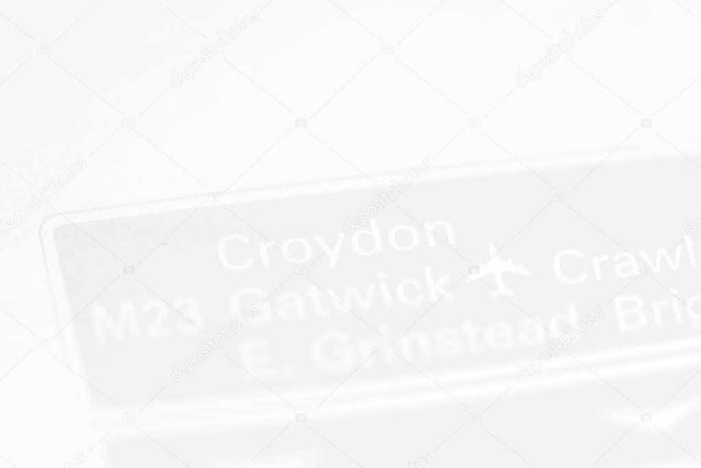 Croydon. United Kingdom on a map