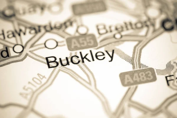 Buckley. Reino Unido en un mapa —  Fotos de Stock