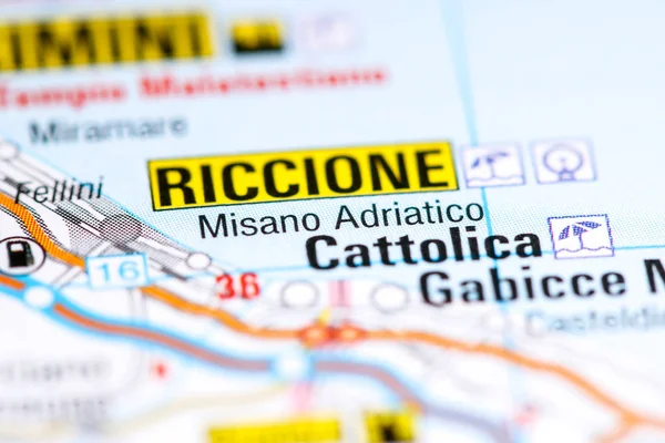 Μισάνο Αντριάτικο. Η Ιταλία στο χάρτη — Φωτογραφία Αρχείου