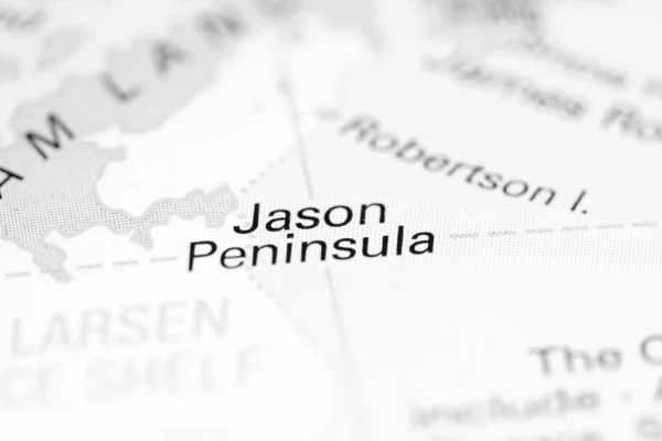 Джейсон-півострів. Антарктида на карті. — стокове фото