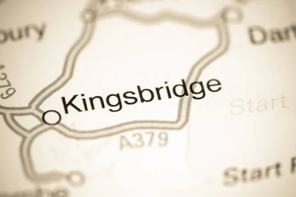Kingsbridge. Reino Unido sobre um mapa — Fotografia de Stock