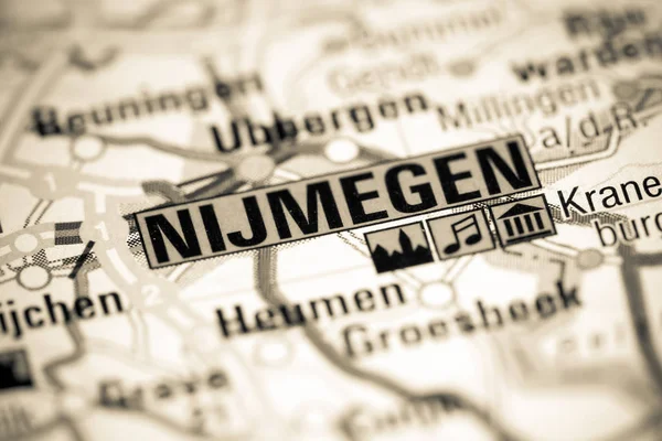 Nijmegen. Países Bajos en un mapa — Foto de Stock