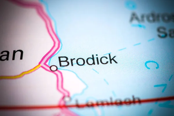 Brodick. Regno Unito su una mappa — Foto Stock