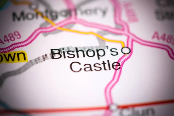 Замок єпископа. Велика Британія на карті — стокове фото