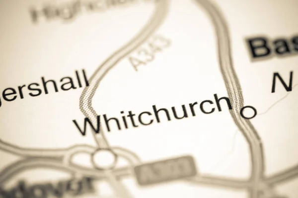 Whitchurch. Wielka Brytania na mapie — Zdjęcie stockowe