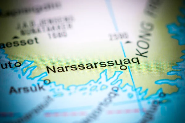 Narssarssuaq. Groenlandia en un mapa — Foto de Stock