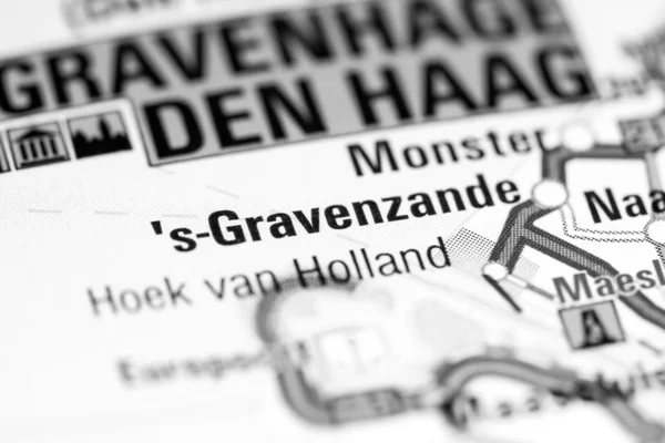 Gravenzande vagyok. Hollandia térképen — Stock Fotó