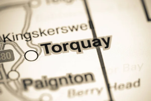 Torquay. Royaume-Uni sur une carte — Photo