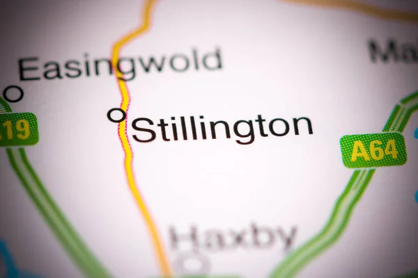 スティリントン地図上のイギリス — ストック写真