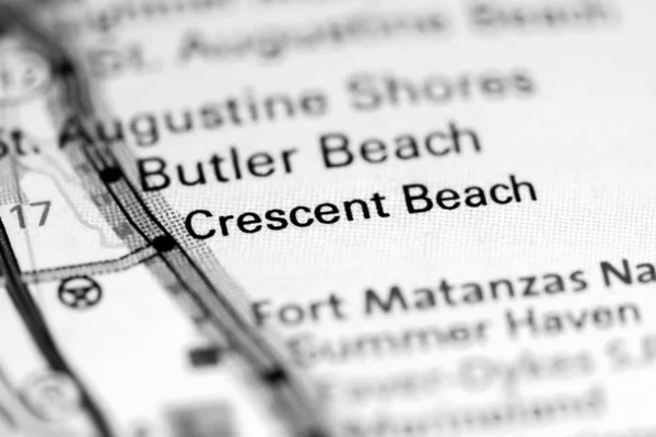クレセントビーチフロリダだ地図上の宇佐 — ストック写真