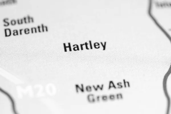 Hartley. United Kingdom on a map — Stock Photo, Image