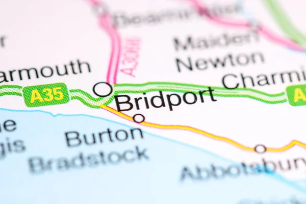 Bridport. Wielka Brytania na mapie — Zdjęcie stockowe