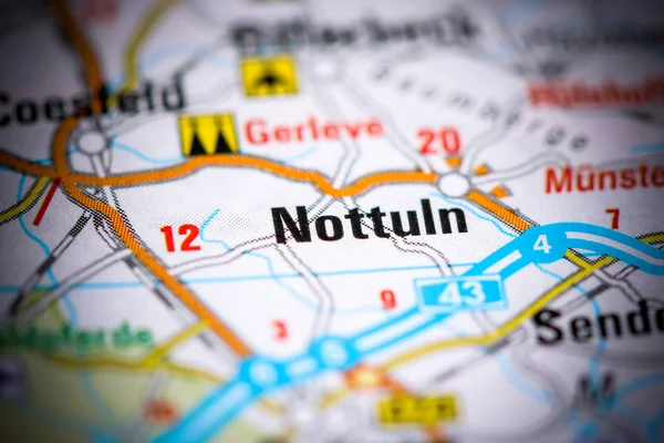 Nottuln. Alemania en un mapa —  Fotos de Stock