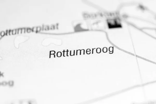 Rottumeroog. Hollandia térképen — Stock Fotó