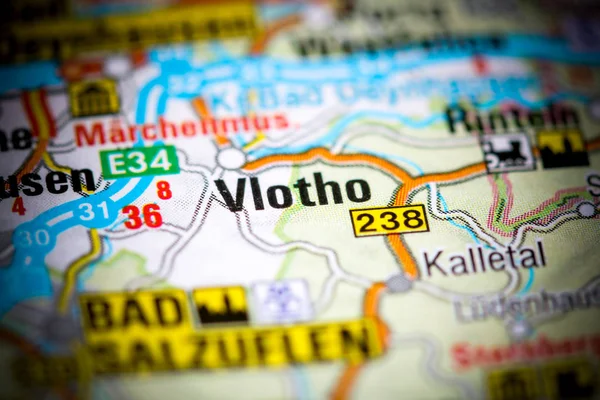 Vlotho. Germany on a map — ストック写真