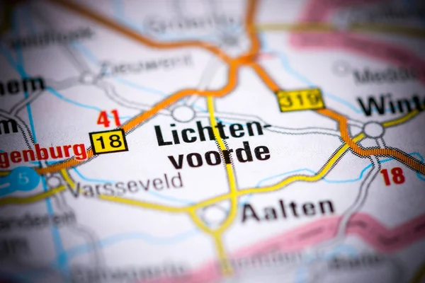 Lichtenvoorde. Países Bajos en un mapa — Foto de Stock