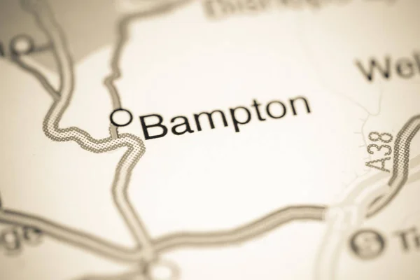 Bampton. Reino Unido sobre um mapa — Fotografia de Stock