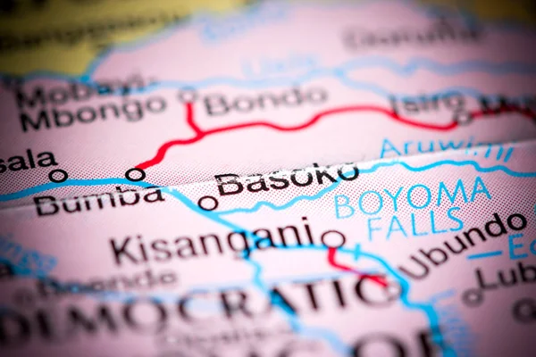 Basoko. África en un mapa — Foto de Stock