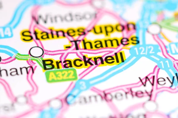 Bracknell. United Kingdom on a map — Stok fotoğraf